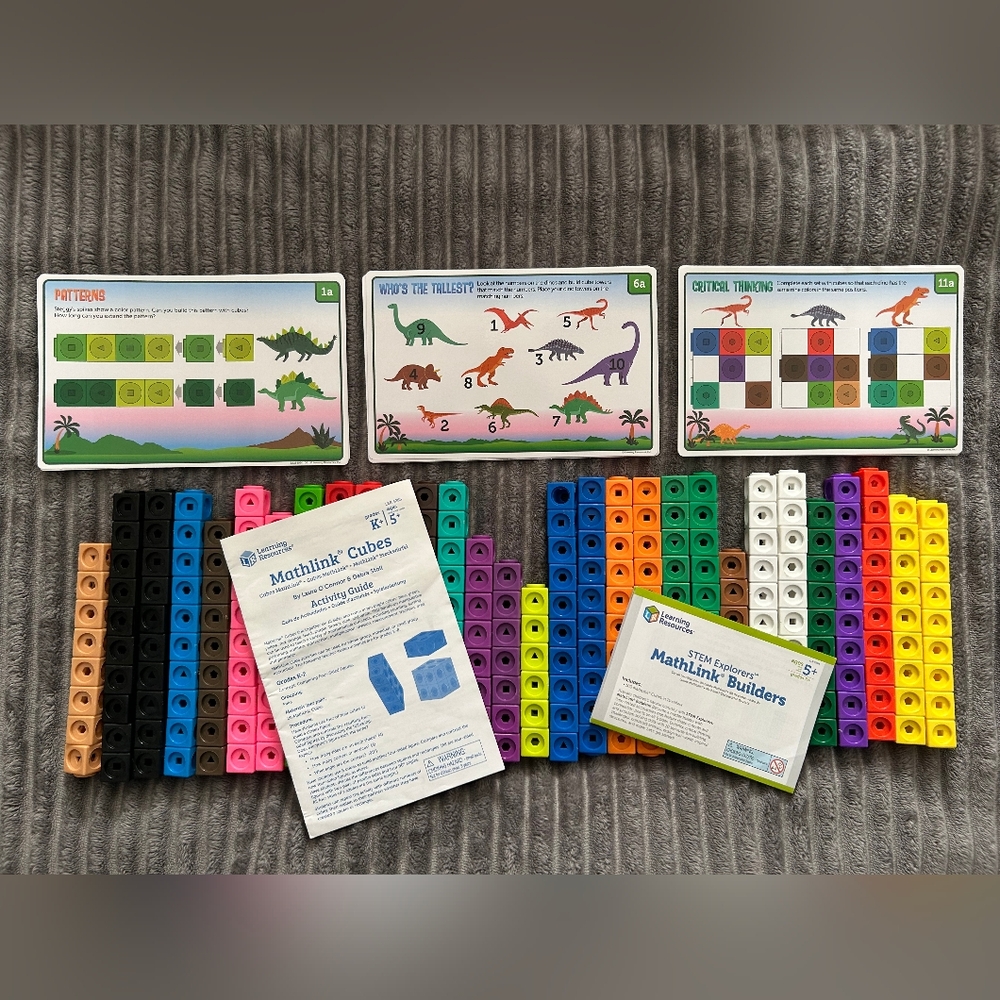 STEM Explorers MathLink Cubes and Activity Guides - Multicolor - 281 Pieces!